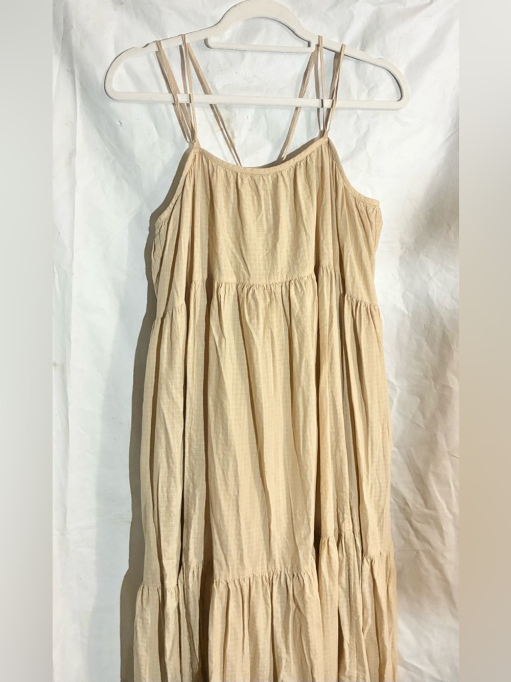 Everlane cotton Peasant Dress Sz M oversized Staple Billowy light Pockets - Picture 13 of 16